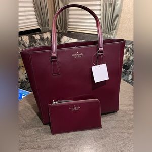NWT Kate Spade ♠️ Perry tote and Staci Medium L Zip Wallet combo